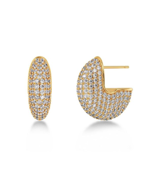 Edblad Bisque Pavé Hoops Gold 925° Line