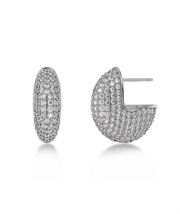 Edblad Bisque Pavé Hoops Silver 925° Line