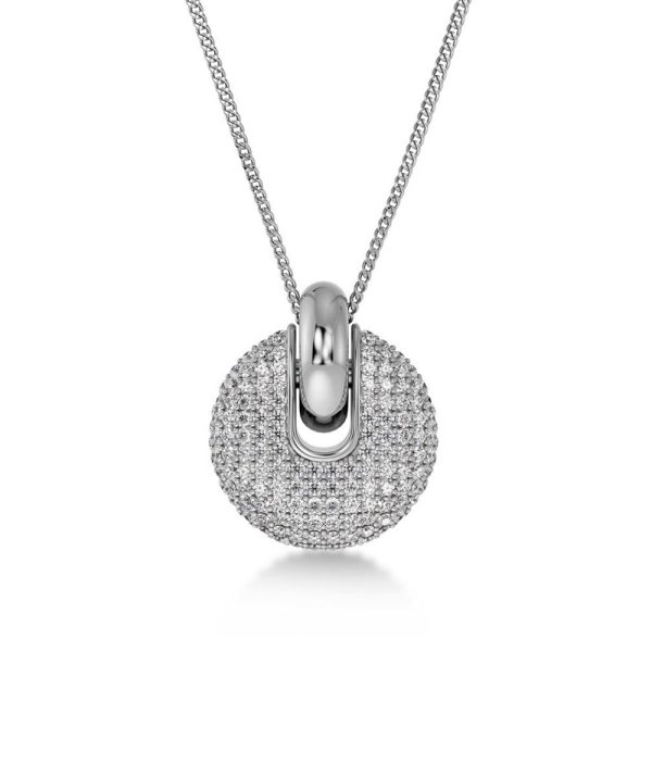 Edblad Bisque Pavé Necklace Silver 925° Line